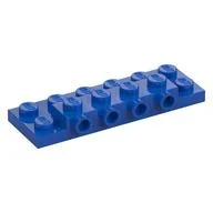 Plate Special 2 x 6 x 2/3 with 4 Studs on Side, 1 Support Wall on Bottom, Blue