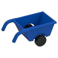 Duplo Wheelbarrow with Thick Black Wheels, Blue