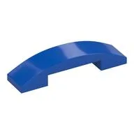 Brick Curved 4 x 1 Double, No Studs, Blue