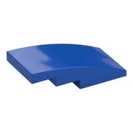 Brick Curved 4 x 2 No Studs, Blue