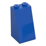 Brick Sloped 75° 2 x 2 x 3 [Solid Studs], Blue