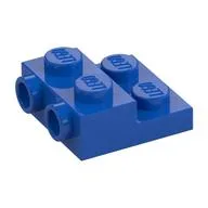 Plate Special 2 x 2 x 2/3 with Two Studs On Side and Two Raised [Solid Anti-stud], Blue