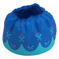 Duplo Skirt with Blue Layered Top Skirt and Medium Azure and Magenta Flowers Print, Blue