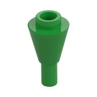 Cone 1 x 1 Inverted with Bar at Bottom (Ice Cream Cone), Bright Green