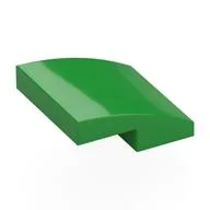 Brick Curved 2 x 2 x 2/3, Bright Green