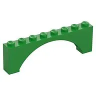 Brick Arch 1 x 8 x 2 Raised, Bright Green