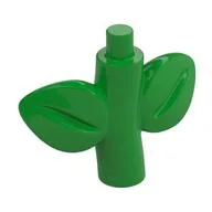 Plant, Vine Stem with 2 Leaves, Bright Green