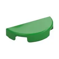 Tile Round 1 x 2 Half Circle, Bright Green