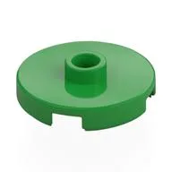 Plate Special Round 2 x 2 with Center Stud (Jumper Plate), Bright Green