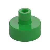 Tile Special Round 1 x 1 with Hollow Bar, Bright Green