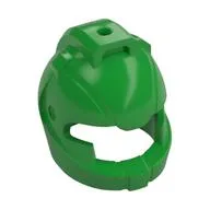 Helmet Space with Air Intakes and Hole on Top, Bright Green