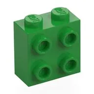 Brick Special 1 x 2 x 1 2/3 with 4 Studs on 1 Side, Bright Green