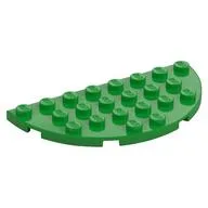 Plate Round Half 4 x 8, Bright Green