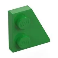 Wedge Plate 2 x 2 Right, Bright Green