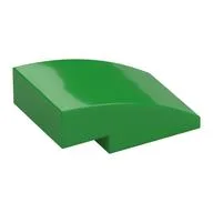 Brick Curved 3 x 2 No Studs, Bright Green