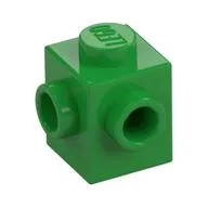 Brick Special 1 x 1 with Studs on 2 Adjacent Sides, Bright Green