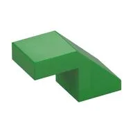 Brick Sloped 45° 2 x 1 with 2/3 Inverted Cutout and no stud, Bright Green