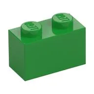 Brick 1 x 2, Bright Green