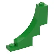 Brick Curved 1 x 5 x 4 Inverted, Bright Green
