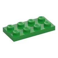 Plate 2 x 4, Bright Green