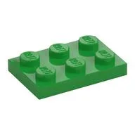 Plate 2 x 3, Bright Green