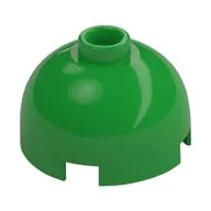 Brick Round 2 x 2 Dome Top, Hollow Stud, Bright Green