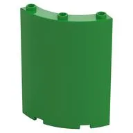Panel 4 x 4 x 6 Quarter Cylinder, Bright Green