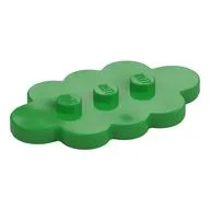 Plate Special 3 x 5 Cloud with 3 Center Studs, Bright Green
