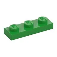 Plate 1 x 3, Bright Green