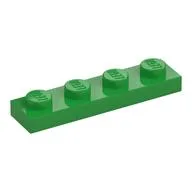 Plate 1 x 4, Bright Green