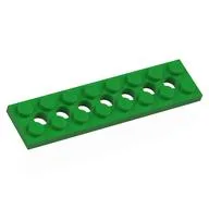 Technic Plate 2 x 8 [7 Holes], Bright Green