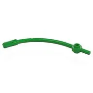 Bar Curved with Axle End and 1 x 1 Round Plate, Bright Green