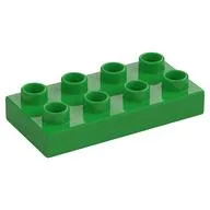 Duplo Plate 2 x 4, Bright Green