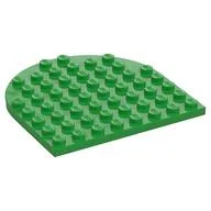 Plate 8 x 8 with Rounded End, Bright Green