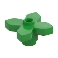 Plant, Flower 2 x 2 Leaves - Angular, Bright Green