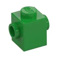 Brick Special 1 x 1 with Studs on 2 Sides, Bright Green