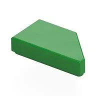 Tile 1 x 2 with Stud Notch Left, Bright Green