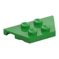Wedge Plate 2 x 4, Bright Green