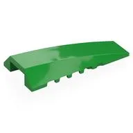 Brick Wedged, Curved 4 x 8 No Top Studs, Bright Green
