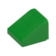 Brick Sloped 30° 1 x 1 x 2/3 (Cheese Slope), Bright Green