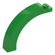 Brick Arch 1 x 5 x 3 1/3 Curved Top, Bright Green