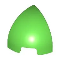 Brick Round Curved 1 x 1 x 1 Quarter Dome, Bright Green