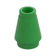 Cone 1 x 1 [Top Groove], Bright Green