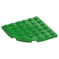 Plate Round Corner 6 x 6, Bright Green