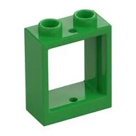 Window 1 x 2 x 2 Flat Front, Bright Green