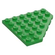 Wedge Plate 6 x 6 Cut Corner, Bright Green