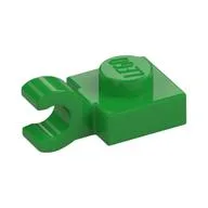 Plate Special 1 x 1 with Clip Horizontal [Thick Open O Clip], Bright Green