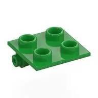 Hinge Brick 2 x 2 Top Plate Thin, Bright Green