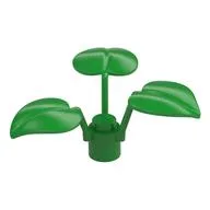 Plant, 1 x 1 x 2/3 - 3 Large Leaves, Bright Green