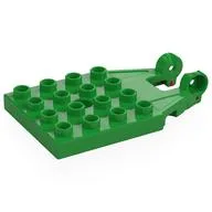 Duplo Plate 4 x 4 with 16 Studs and Reinforced Hinge, Bright Green